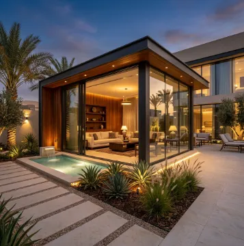 تصميم وبناء ملاحق الفلل والمجالس الخارجية بالرياض: أفكار وتكاليف 2026