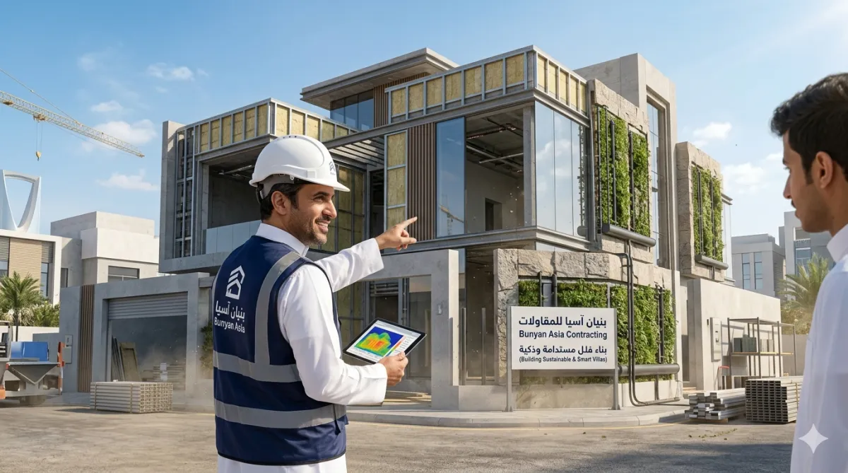 دليل 2026 للرفاهية المستدامة: بناء الفلل الذكية عالية الأداء في الرياض مع "بنيان آسيا"